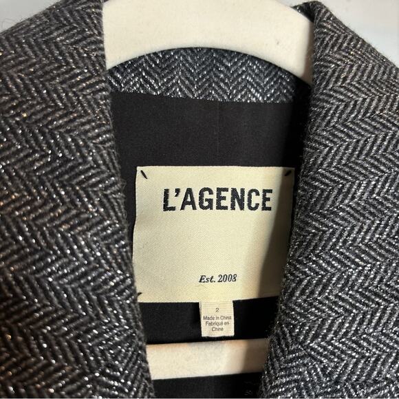 L'agence Fable Double-breasted Wool-blend Vest In Grey - Picture 4 of 7